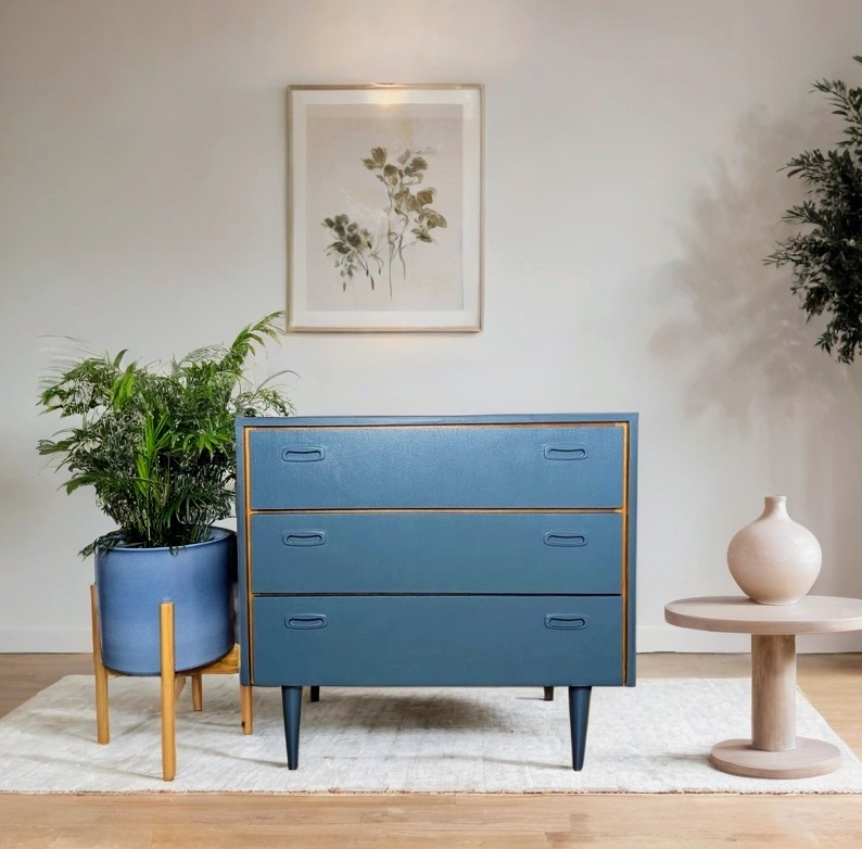 G plan chest of drawers in blue
