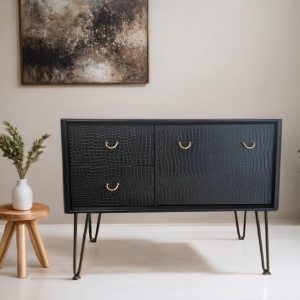G plan small sideboard in black