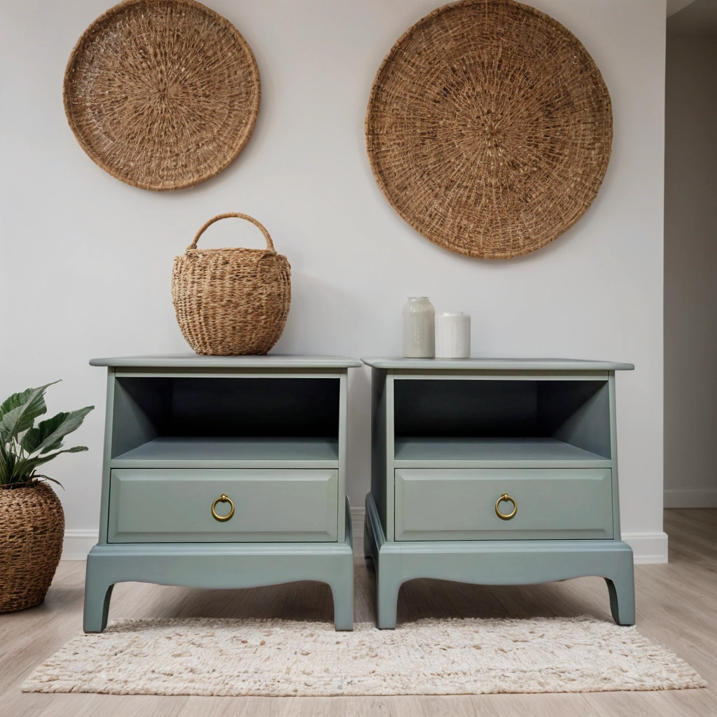 Pair of bedside tables by Stag