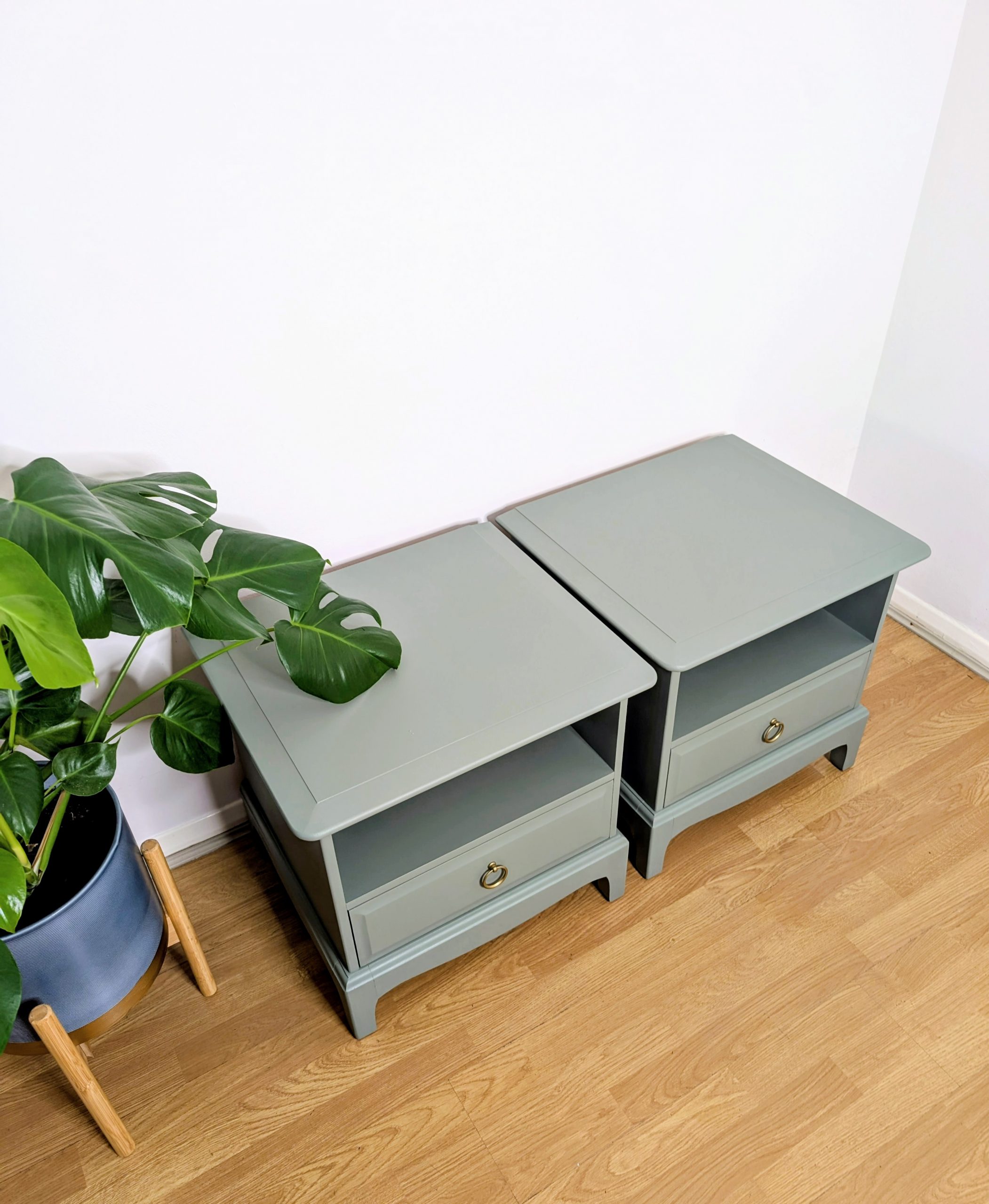 Pair of bedside tables by Stag - Image 3