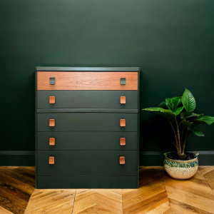 Stag Cantata green chest of drawers