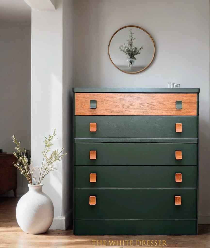 Stag Cantata green chest of drawers - Image 3